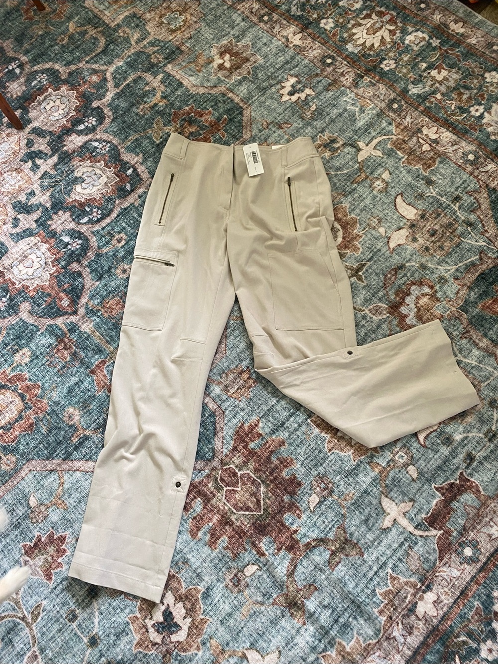 Chico's Taupe Boot-Cut Cargo Pants